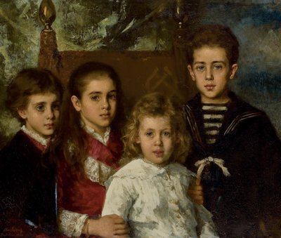 Ritratto dei figli di Paul Pavlovich Demidoff, 2° Principe di San Donato da Alexei Harlamov